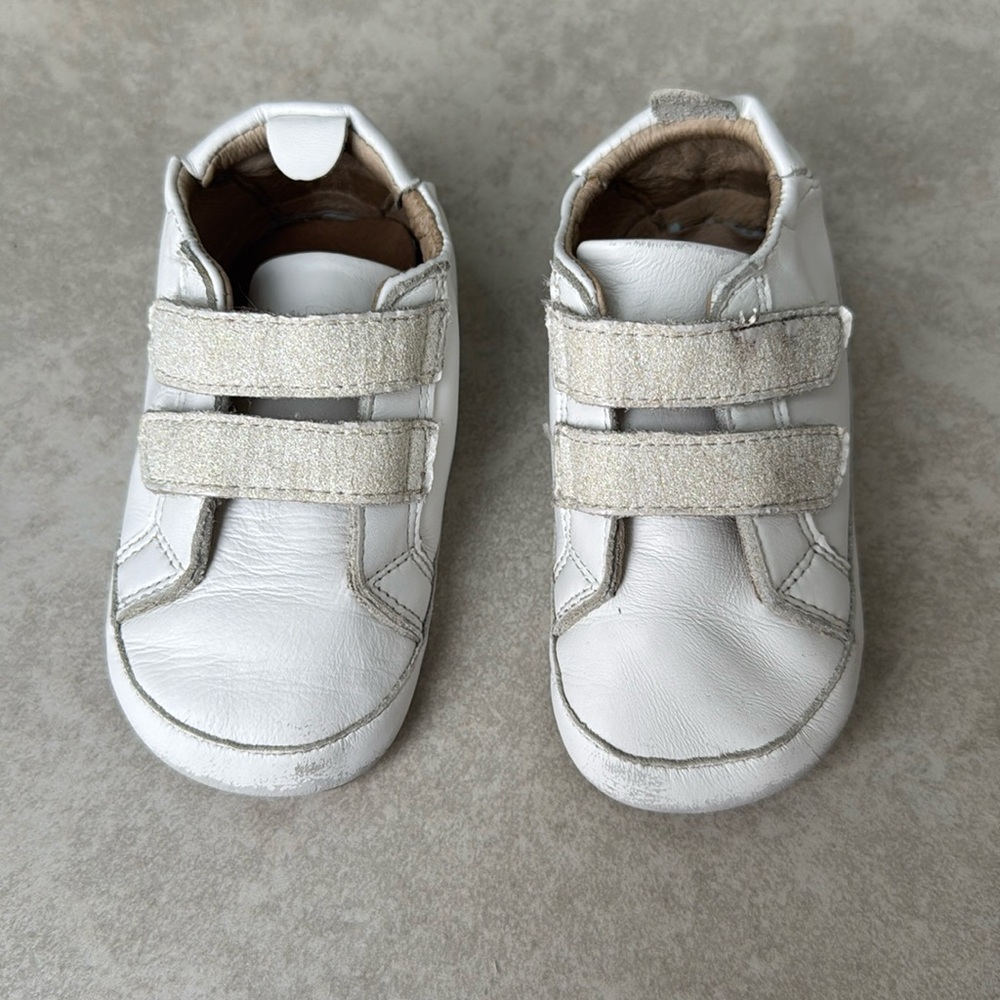 OLD SOLES BAMBINI GLAM FIRST WALKER SNEAKERS SNOW GLAM - Genuine Leather 18-21mo